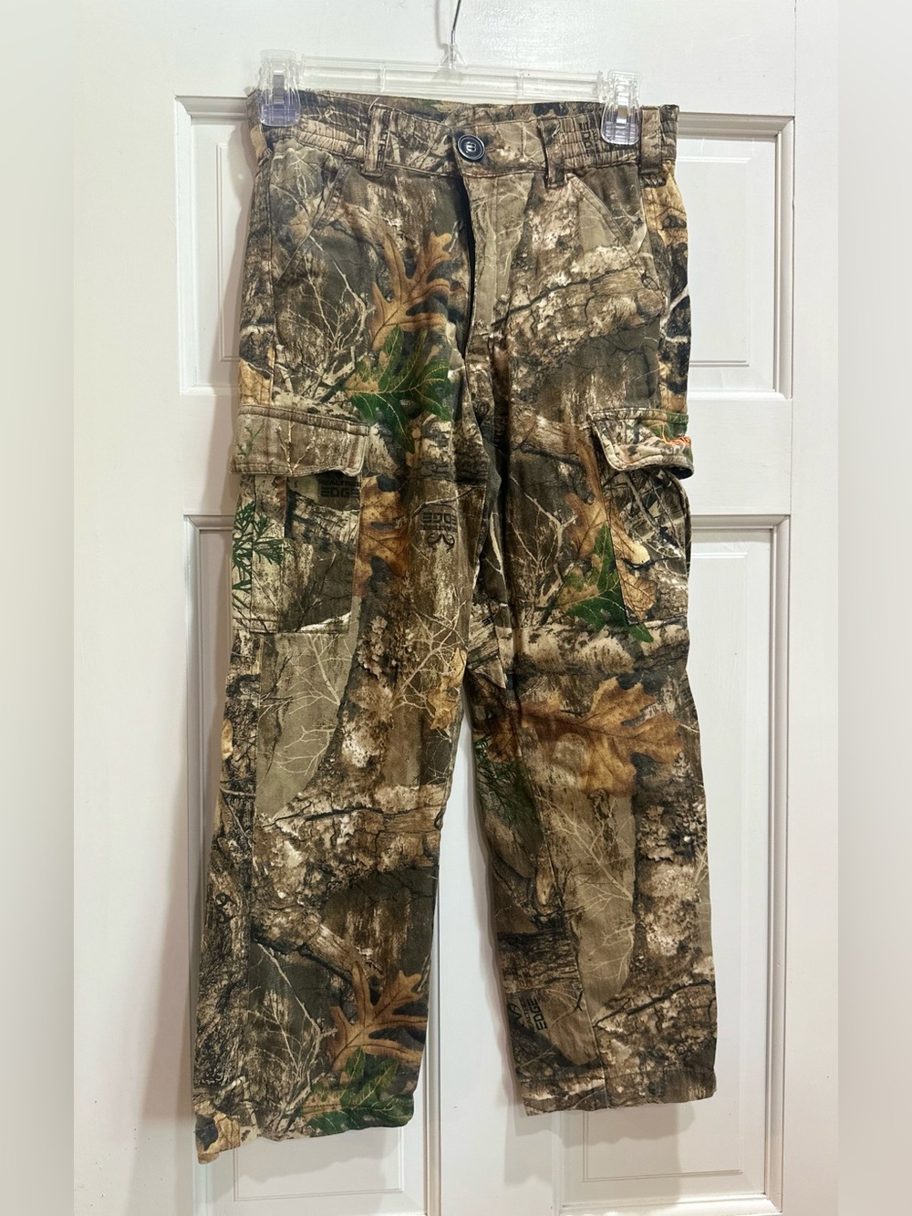 Habit Boys Pants Medium RealTree Camo Hunting Cargo Pockets Straight Leg